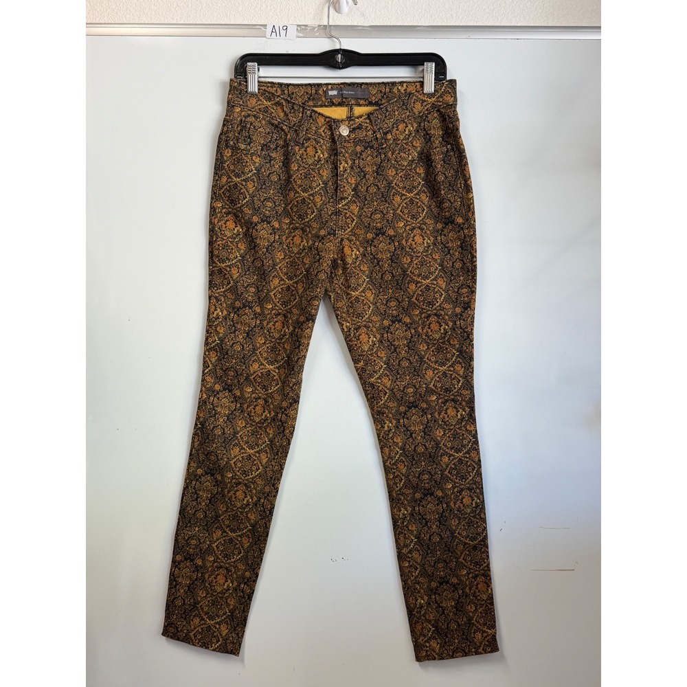 Levis 711 Skinny Jeans Gold Black Paisley Brocade Tapestry Print W28 L32 58739